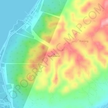 Apuli Mountain topographic map, elevation, terrain