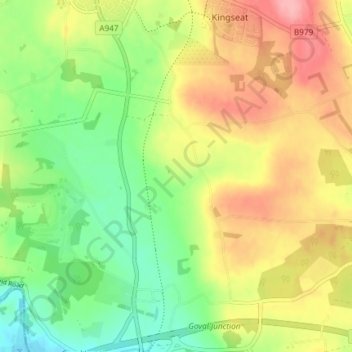 Boghead topographic map, elevation, terrain
