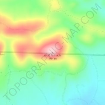 Wolf Pinnacle topographic map, elevation, terrain