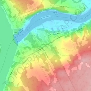 Kingsclear topographic map, elevation, terrain
