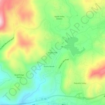 Scenic View topographic map, elevation, terrain