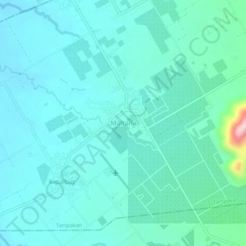 Maltana topographic map, elevation, terrain