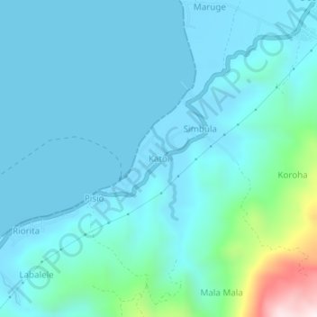 Katoi topographic map, elevation, terrain