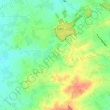 Sint-Jan Ter Biezen topographic map, elevation, terrain