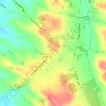 Espagne Nord topographic map, elevation, terrain