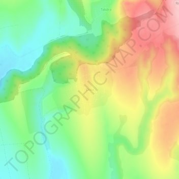 Chilii topographic map, elevation, terrain