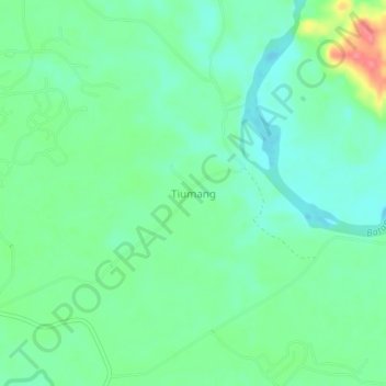 Tiumang topographic map, elevation, terrain