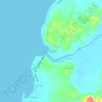Darigayos topographic map, elevation, terrain