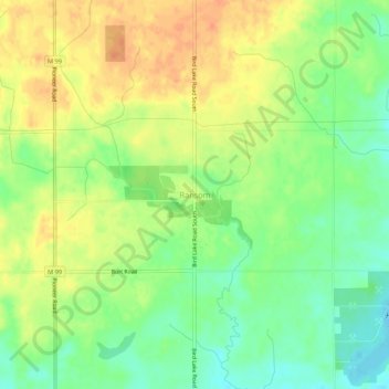 Ransom topographic map, elevation, terrain