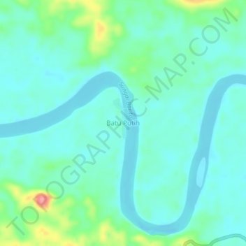 Batu Putih topographic map, elevation, terrain