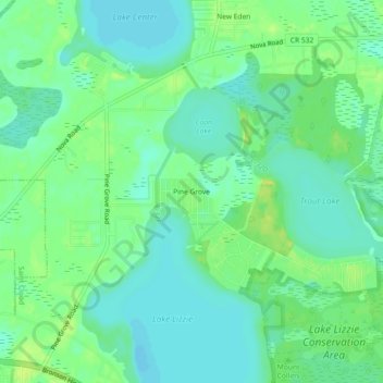 Pine Grove topographic map, elevation, terrain