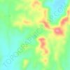 North Sapa topographic map, elevation, terrain