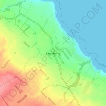 Kingsbarns topographic map, elevation, terrain