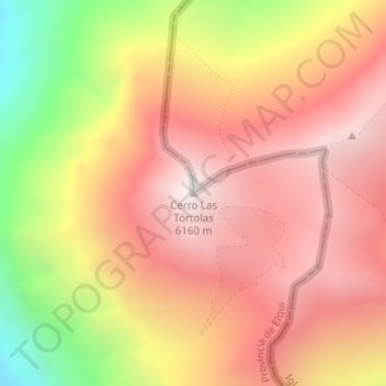 Cerro Las Tórtolas topographic map, elevation, terrain