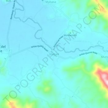 Inaban topographic map, elevation, terrain