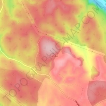 Taupaki topographic map, elevation, terrain