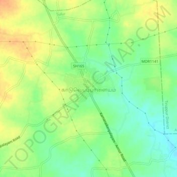 Kaduvettipalayam topographic map, elevation, terrain