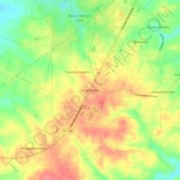 Green Valley topographic map, elevation, terrain