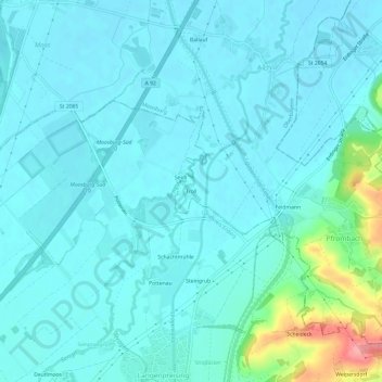 Troll topographic map, elevation, terrain