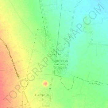 Santa Rita topographic map, elevation, terrain