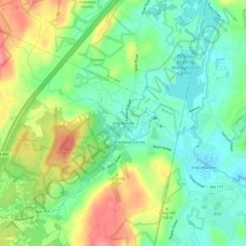 East Bolton topographic map, elevation, terrain