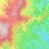 Les Saignes topographic map, elevation, terrain