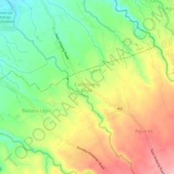 Calumpang Lejos topographic map, elevation, terrain