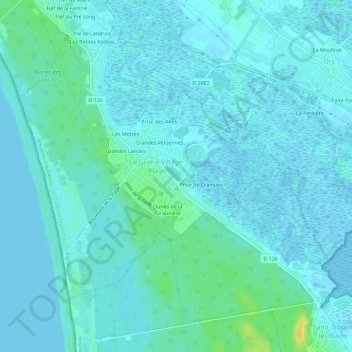 Pièce du Moulin topographic map, elevation, terrain