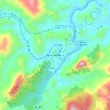 Manuel de Morais topographic map, elevation, terrain