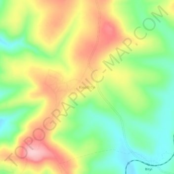 KwaBityi topographic map, elevation, terrain