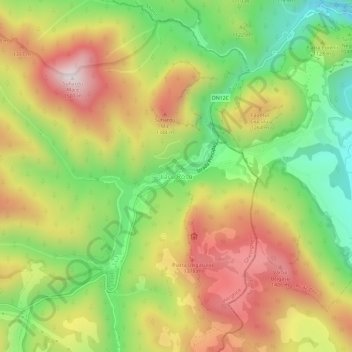 Lacu Roșu topographic map, elevation, terrain