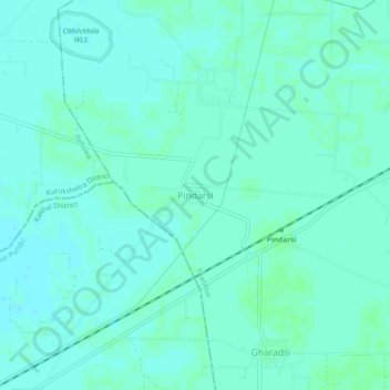 Pindarsi topographic map, elevation, terrain