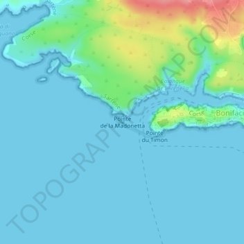 Pointe de la Madonetta topographic map, elevation, terrain