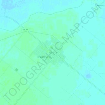 Imperial topographic map, elevation, terrain