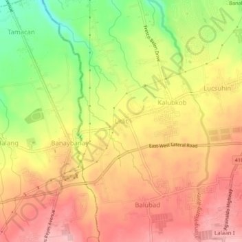 Litlit topographic map, elevation, terrain
