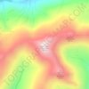 Sgùrr nan Coireachan topographic map, elevation, terrain