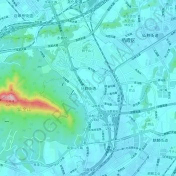 Maqun topographic map, elevation, terrain