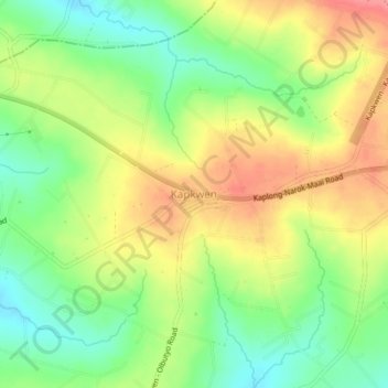 Kapkwen topographic map, elevation, terrain