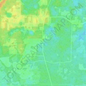Bay Lake topographic map, elevation, terrain