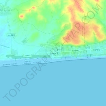 Urbasur topographic map, elevation, terrain