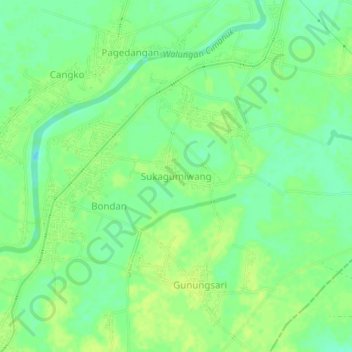 Sukagumiwang topographic map, elevation, terrain
