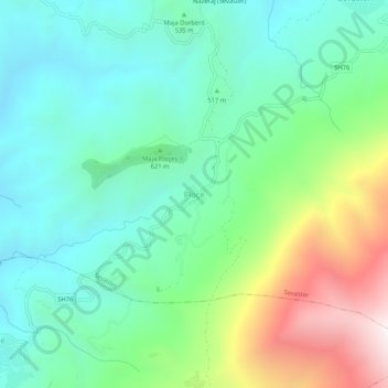Ploçë topographic map, elevation, terrain