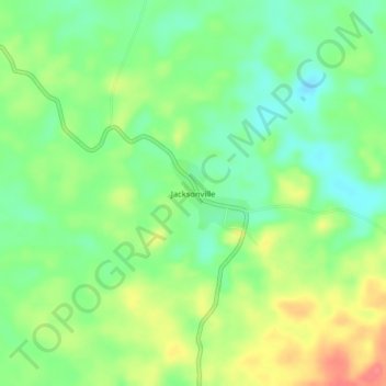 Jacksonville topographic map, elevation, terrain