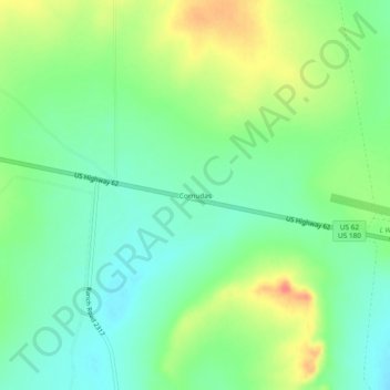 Cornudas topographic map, elevation, terrain