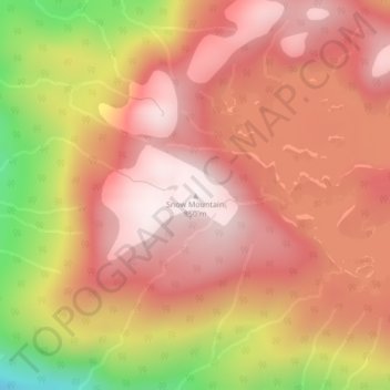 Snow Mountain topographic map, elevation, terrain