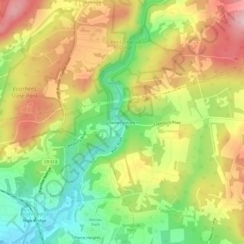 Readingsburg topographic map, elevation, terrain