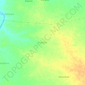 Pilukhedi topographic map, elevation, terrain