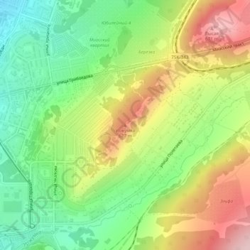 Уржумка topographic map, elevation, terrain