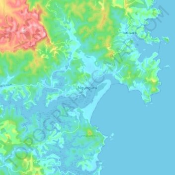 Ngunguru topographic map, elevation, terrain