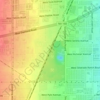 Arden topographic map, elevation, terrain